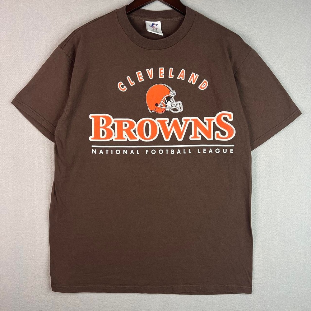 Vintage Cleveland Browns NFL Football Brown Logo Athletic Tee Shirt L